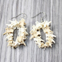 Rattlesnake Vertebrae  Hoop Earrings  #4257   Mountain Man Earrings