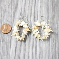 Rattlesnake Vertebrae  Hoop Earrings  #4257   Mountain Man Earrings