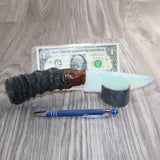 Impala Horn Handle Opalite Blade Ornamental Knife #2965     Mountain Man Knife