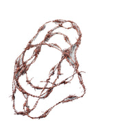 5 Leather Barbed Wire Necklaces  Antique Brown Colored   #5257