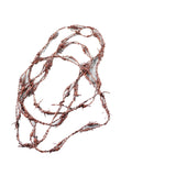 5 Leather Barbed Wire Necklaces  Antique Brown Colored   #5257