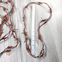 5 Leather Barbed Wire Necklaces  Antique Brown Colored   #5257