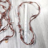 5 Leather Barbed Wire Necklaces  Antique Brown Colored   #5257
