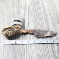 Grapevine Wood Handle Stone Blade Ornamental Knife #3357    Mountain Man Knife