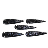 5 Obsidian Ornamental Spearheads  #065     Arrowhead