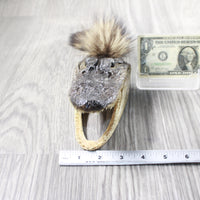 Alligator Head with Raccoon Tail Mohawk  #6457