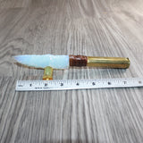50 Cal Shell Casing Handle Opalite Blade Ornamental Knife #23365     Mountain Man Knife