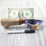 Elk Antler Handle Glass Blade Ornamental Knife #2657    Mountain Man Knife