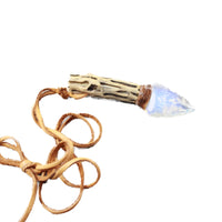 Cholla Cactus Wood Handle Opalite Blade Knife Necklace  #4657  Mountain Man Necklace