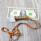 Cholla Cactus Wood Handle Opalite Blade Knife Necklace  #4657  Mountain Man Necklace