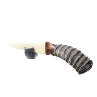 Springbok Horn Handle Bone Blade Ornamental Knife #1757    Mountain Man Knife