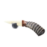 Springbok Horn Handle Bone Blade Ornamental Knife #1757    Mountain Man Knife