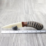 Springbok Horn Handle Bone Blade Ornamental Knife #1757    Mountain Man Knife