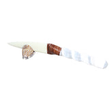 Selenite Spiral Handle Bone Blade Ornamental Knife #33265    Mountain Man Knife