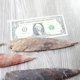 5 Stone Ornamental Spearheads  #1757     Agate Jasper Arrowheads