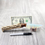 Cholla Cactus Wood Handle Opalite Blade Ornamental Knife #8757     Mountain Man Knife