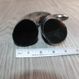2 Small Polished Cow Horns #465    Natural colored
