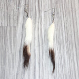 Ermine Tail Earrings  #30365  Mountain Man Earrings