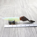 Goat Horn Handle Obsidian Blade Ornamental Knife #6857  Mountain Man Knife