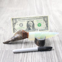 Goat Horn Handle Obsidian Blade Ornamental Knife #6857  Mountain Man Knife