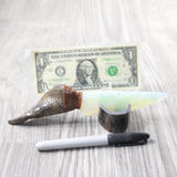Goat Horn Handle Obsidian Blade Ornamental Knife #6857  Mountain Man Knife