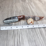 Orthoceras Fossil Handle Stone Blade Ornamental Knife #06865    Mountain Man Knife