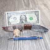 Orthoceras Fossil Handle Stone Blade Ornamental Knife #06865    Mountain Man Knife