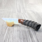 Springbok Horn Handle Opalite Blade Ornamental Knife #6857     Mountain Man Knife