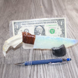 Beaver Jaw Handle Opalite Blade Ornamental Knife #03365     Mountain Man Knife