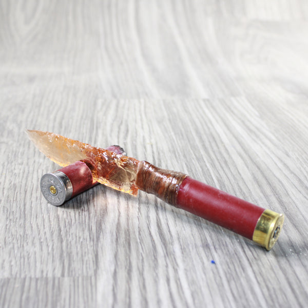 Shotgun Shell Handle Glass Blade Ornamental Knife #3957    Mountain Man Knife