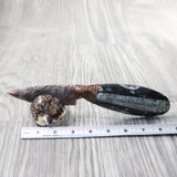 Othoceras Fossil Handle Stone Blade Ornamental Knife #2957    Mountain Man Knife