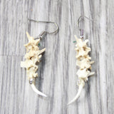 Rattlesnake Vertebrae  Fangs Earrings  #4957   Mountain Man Earrings