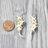 Rattlesnake Vertebrae  Fangs Earrings  #4957   Mountain Man Earrings