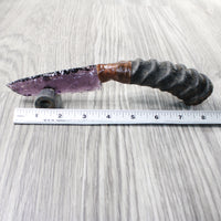 Springbok Horn Handle Glass Blade Ornamental Knife #1957   Mountain Man Knife