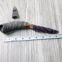 Springbok Horn Handle Glass Blade Ornamental Knife #1957   Mountain Man Knife