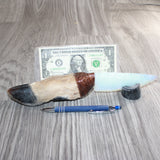Deer Foot Handle Opalite Blade Ornamental Knife #24665     Mountain Man Knife