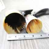 4 Small Polished Cow Horns #7057    Natural colored b