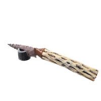 Cholla Cactus Wood Handle Stone Blade Ornamental Knife #3057    Mountain Man Knife
