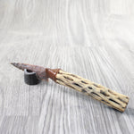 Cholla Cactus Wood Handle Stone Blade Ornamental Knife #3057    Mountain Man Knife