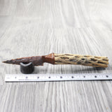 Cholla Cactus Wood Handle Stone Blade Ornamental Knife #3057    Mountain Man Knife