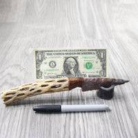 Cholla Cactus Wood Handle Stone Blade Ornamental Knife #3057    Mountain Man Knife