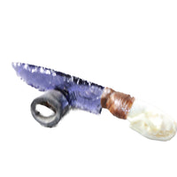 Mink Skull Handle Glass Blade Ornamental Knife #3057    Mountain Man Knife