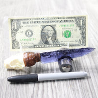 Mink Skull Handle Glass Blade Ornamental Knife #3057    Mountain Man Knife
