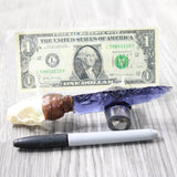 Mink Skull Handle Glass Blade Ornamental Knife #3057    Mountain Man Knife