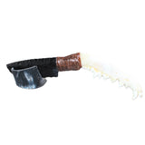 Coyote Jaw Handle Obsidian Blade Ornamental Knife #28865  Mountain Man Knife