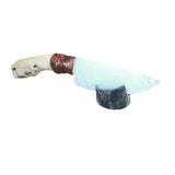 Coyote Foot Handle Opalite Blade Ornamental Knife # 27565    Mountain Man Knife