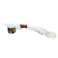 Deer Antler Handle Opalite Blade Ornamental Knife #8257     Mountain Man Knife