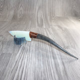 Springbok Horn Handle Opalite Blade Ornamental Knife #01465     Mountain Man Knife