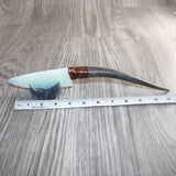 Springbok Horn Handle Opalite Blade Ornamental Knife #01465     Mountain Man Knife