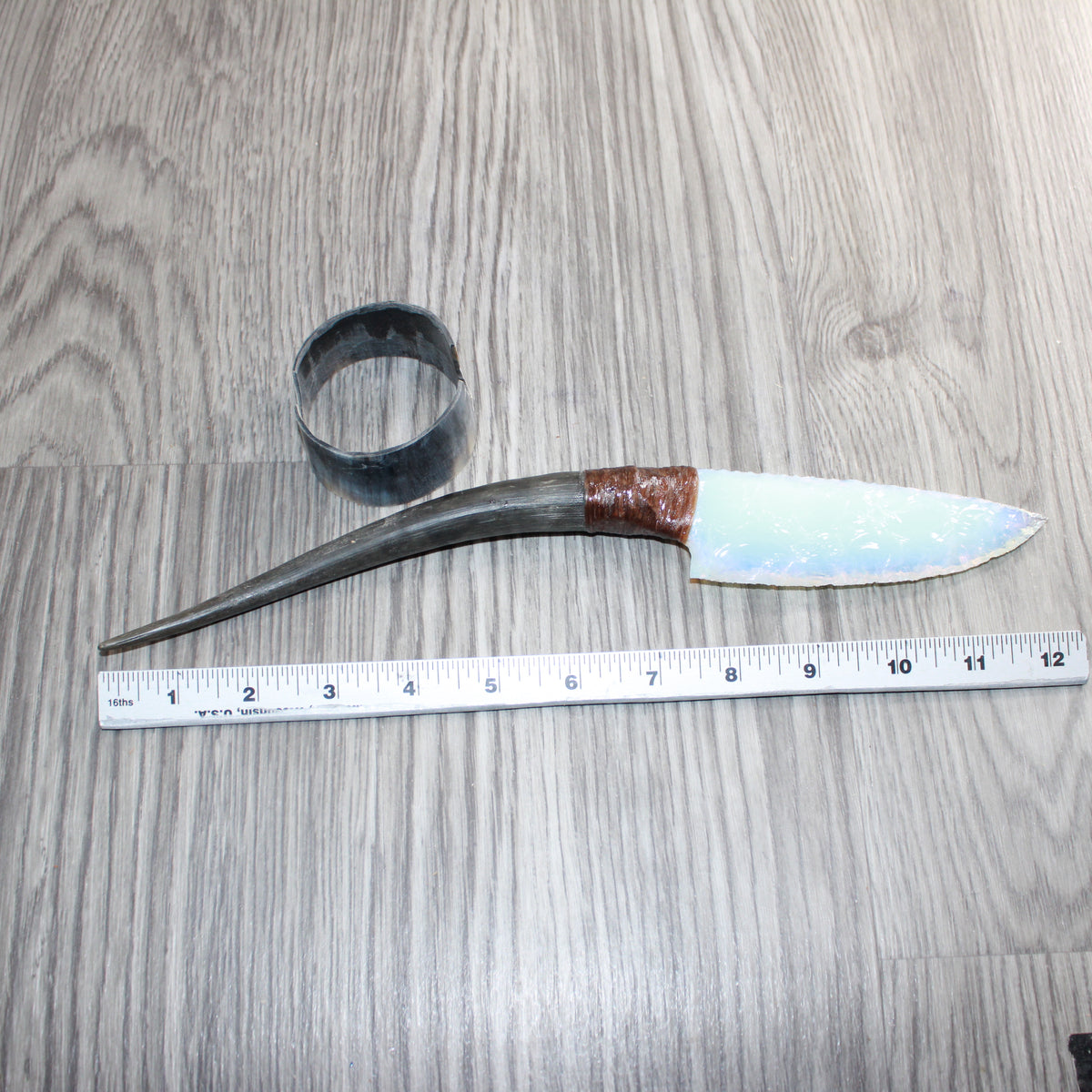 Cooking Springbok Blade Springbok Horn Handle Opalite Blade Ornamental Knife #01465 Mountain M ...